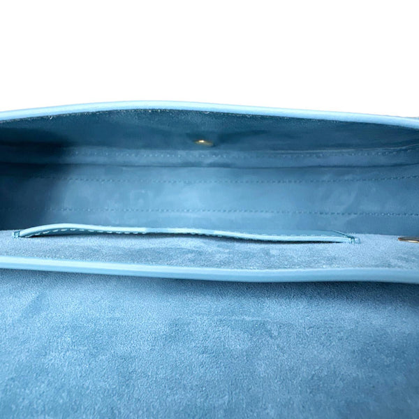 CHRISTIAN DIOR Bobby East West Calfskin Leather Shoulder Bag Blue