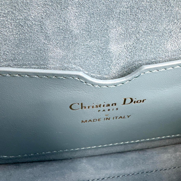 CHRISTIAN DIOR Bobby East West Calfskin Leather Shoulder Bag Blue