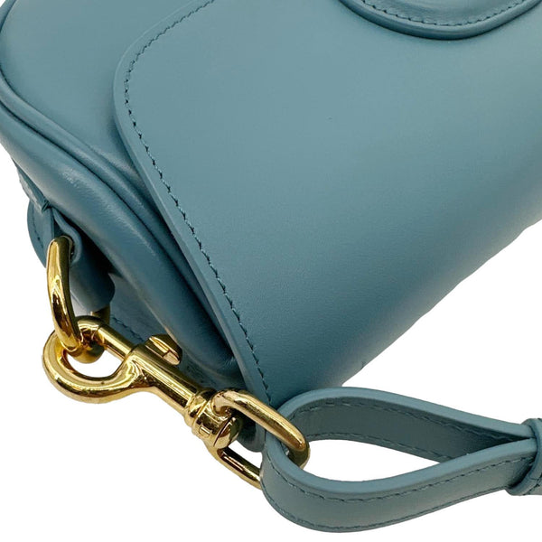 CHRISTIAN DIOR Bobby East West Calfskin Leather Shoulder Bag Blue