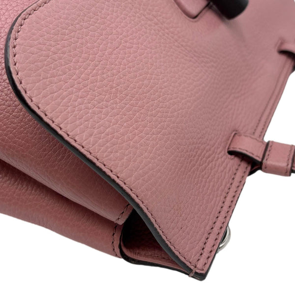 GUCCI Bamboo Daily Medium Leather Shoulder Bag Pink 392013