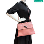 GUCCI Bamboo Daily Medium Leather Shoulder Bag Pink 392013