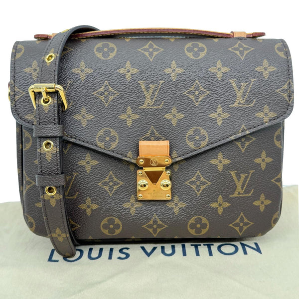 LOUIS VUITTON Metis Pochette Monogram Canvas Crossbody Bag Brown