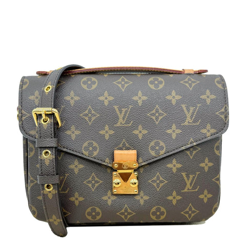 LOUIS VUITTON Metis Pochette Monogram Canvas Crossbody Bag Brown
