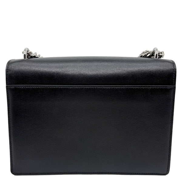 YVES SAINT LAURENT Sunset Monogram Leather Shoulder Bag Black