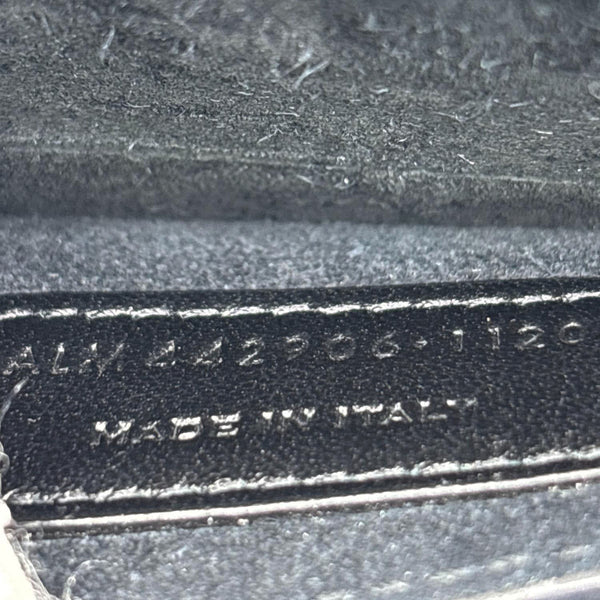 YVES SAINT LAURENT Sunset Monogram Leather Shoulder Bag Black