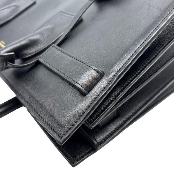YVES SAINT LAURENT Sac De Jour Small Calfskin Leather Tote Bag Black