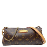 LOUIS VUITTON Pochette Eva Monogram Canvas Crossbody Bag Brown