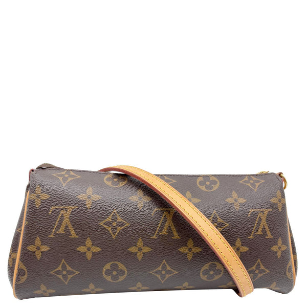LOUIS VUITTON Pochette Eva Monogram Canvas Crossbody Bag Brown