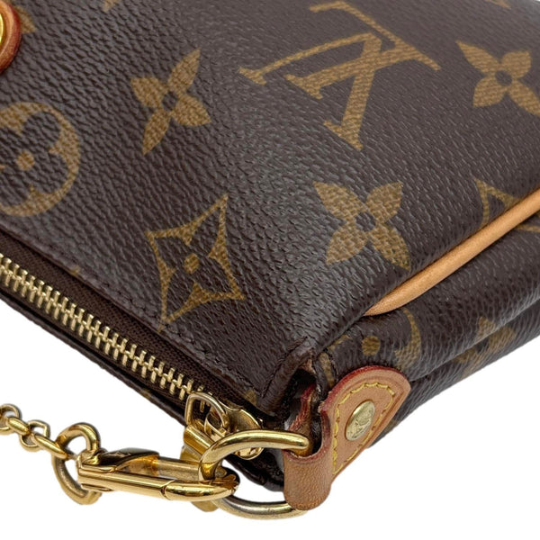 LOUIS VUITTON Pochette Eva Monogram Canvas Crossbody Bag Brown