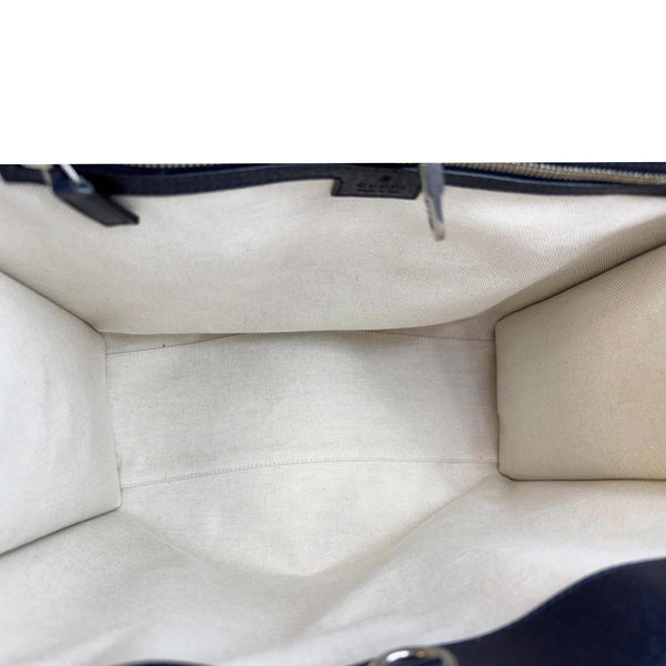 GUCCI Interlocking G Medium GG Supreme Canvas Tote Bag Navy Blue 674148