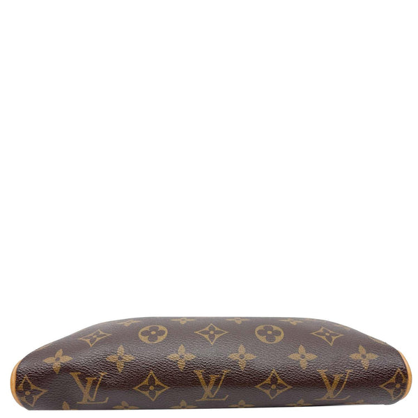 LOUIS VUITTON Pochette Eva Monogram Canvas Crossbody Bag Brown