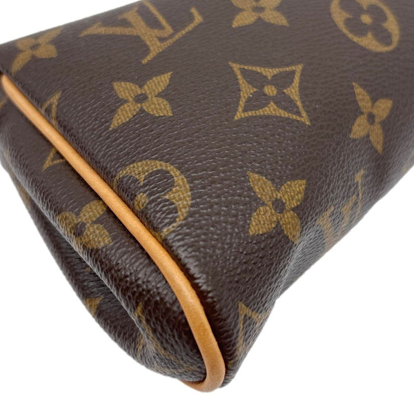 LOUIS VUITTON Pochette Eva Monogram Canvas Crossbody Bag Brown