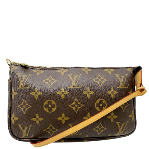 LOUIS VUITTON Pochette Accessoires Monogram Canvas Shoulder Bag Brown