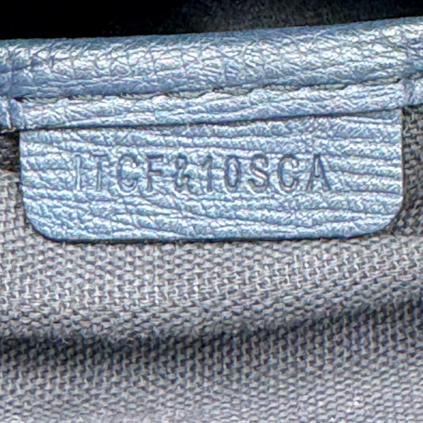 BURBERRY Banner Medium Calfskin House Check Tote Bag Navy Blue