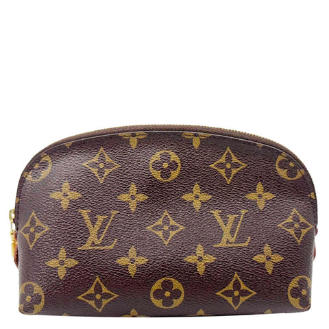 LOUIS VUITTON Monogram Canvas Cosmetic Pouch Brown