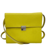 HERMES Clic 16 Epsom Leather Wallet On Strap Yellow