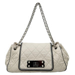 CHANEL Reissue East West Accordion Flap Quilted Calfskin Leather Shoulder Bag Ivory