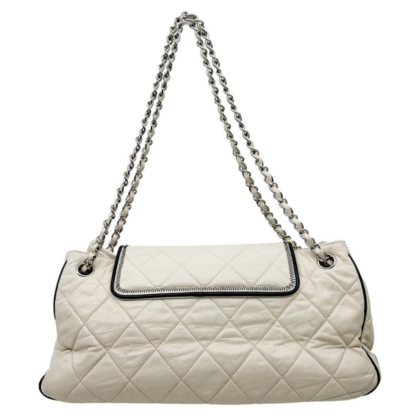 CHANEL Reissue East West Accordion Flap Quilted Calfskin Leather Shoulder Bag Ivory