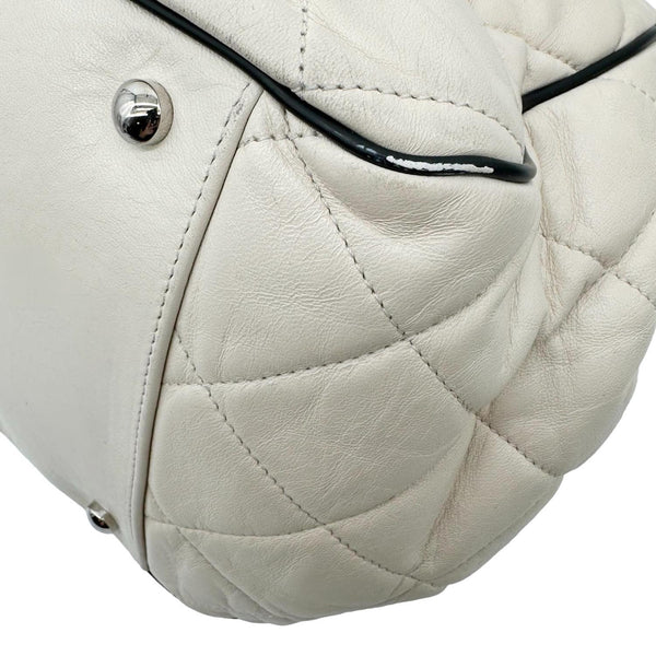 CHANEL Reissue East West Accordion Flap Quilted Calfskin Leather Shoulder Bag Ivory
