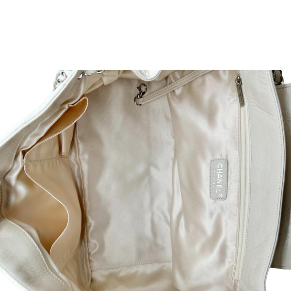 CHANEL Reissue East West Accordion Flap Quilted Calfskin Leather Shoulder Bag Ivory