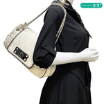 CHANEL Reissue East West Accordion Flap Quilted Calfskin Leather Shoulder Bag Ivory