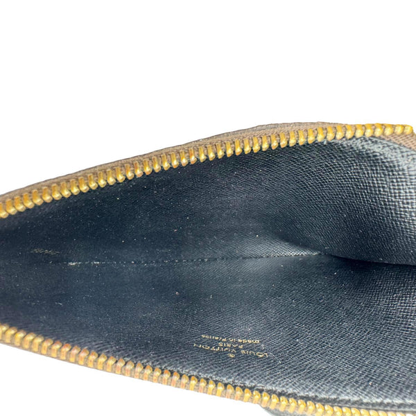 LOUIS VUITTON Monogram Reverse Canvas Trio Pouch Bag Brown