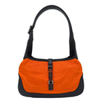 GUCCI Jackie Nylon Hobo Bag Orange 001373