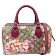 GUCCI GG Supreme Blooms Top Handle Boston Bag Beige 409529