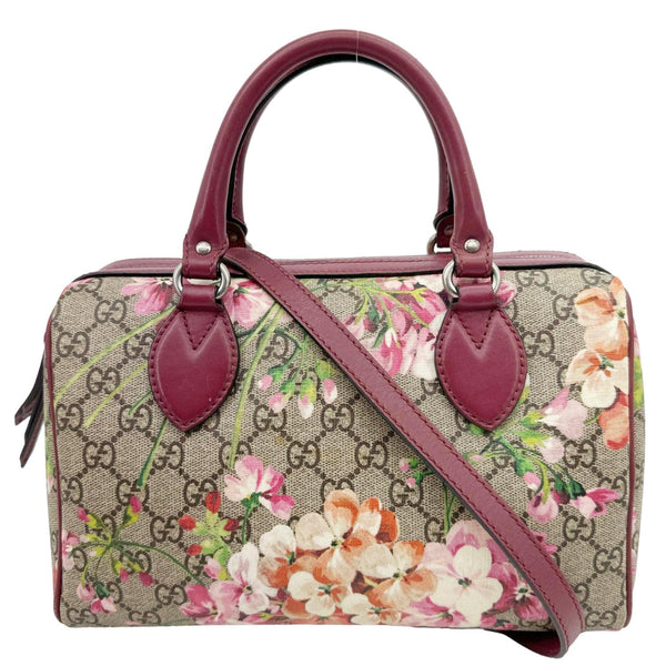 GUCCI GG Supreme Blooms Top Handle Boston Bag Beige 409529