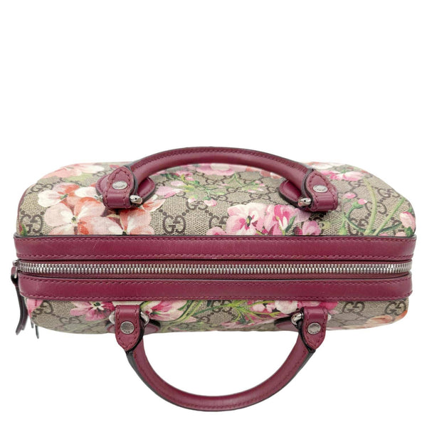 GUCCI GG Supreme Blooms Top Handle Boston Bag Beige 409529