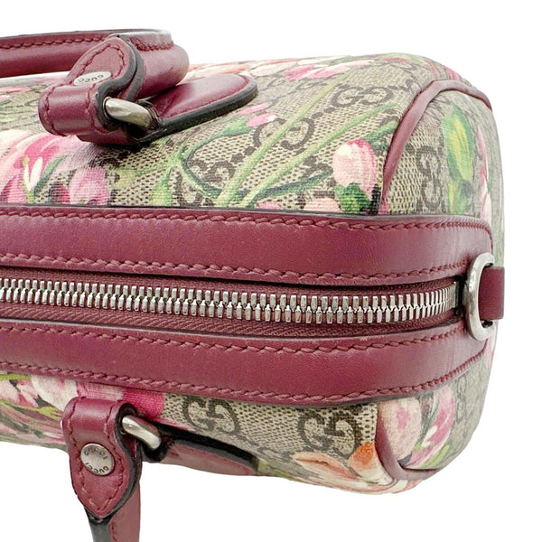 GUCCI GG Supreme Blooms Top Handle Boston Bag Beige 409529