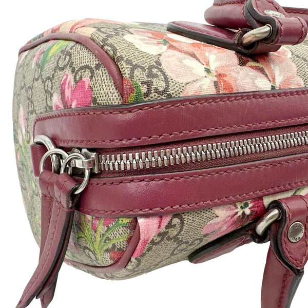 GUCCI GG Supreme Blooms Top Handle Boston Bag Beige 409529