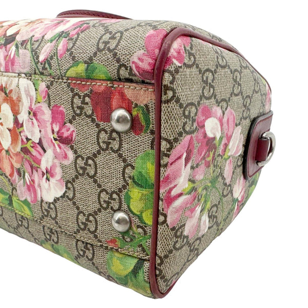 GUCCI GG Supreme Blooms Top Handle Boston Bag Beige 409529