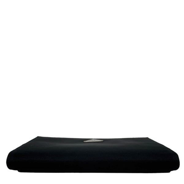 PRADA Continental Flap Tessuto Nylon Wallet Black