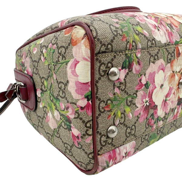 GUCCI GG Supreme Blooms Top Handle Boston Bag Beige 409529