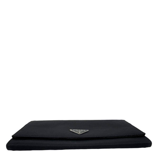 PRADA Continental Flap Tessuto Nylon Wallet Black