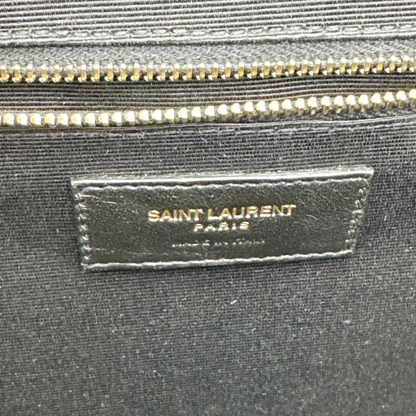 YVES SAINT LAURENT Envelope Large Grained Chain Crossbody Bag Beige