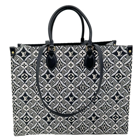 LOUIS VUITTON Onthego GM Since 1854 Jacquard Shoulder Bag Black