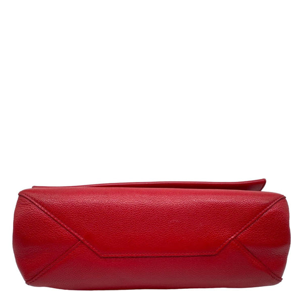 LOUIS VUITTON Lockme II Leather Top Handle Shoulder Bag Red