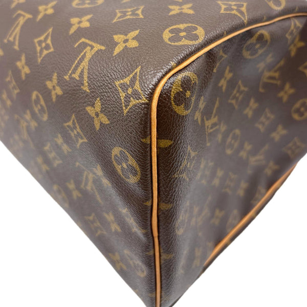 LOUIS VUITTON Speedy 35 Monogram Canvas Satchel Bag Brown