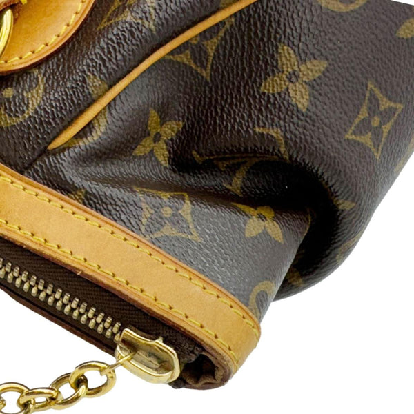 LOUIS VUITTON Tivoli PM Monogram Canvas Satchel Bag Brown