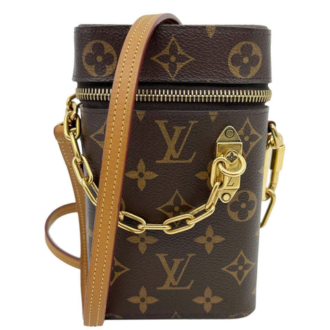LOUIS VUITTON Legacy Monogram Canvas Phone Box Brown