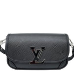 LOUIS VUITTON Buci Epi Leather Shoulder Bag Black