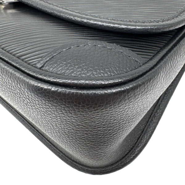 LOUIS VUITTON Buci Epi Leather Shoulder Bag Black