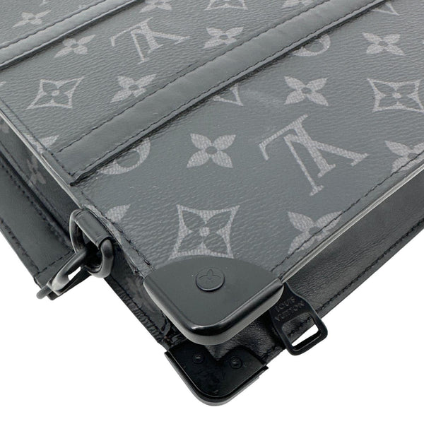 LOUIS VUITTON Trunk Pochette Monogram Eclipse Canvas Wristlet Black