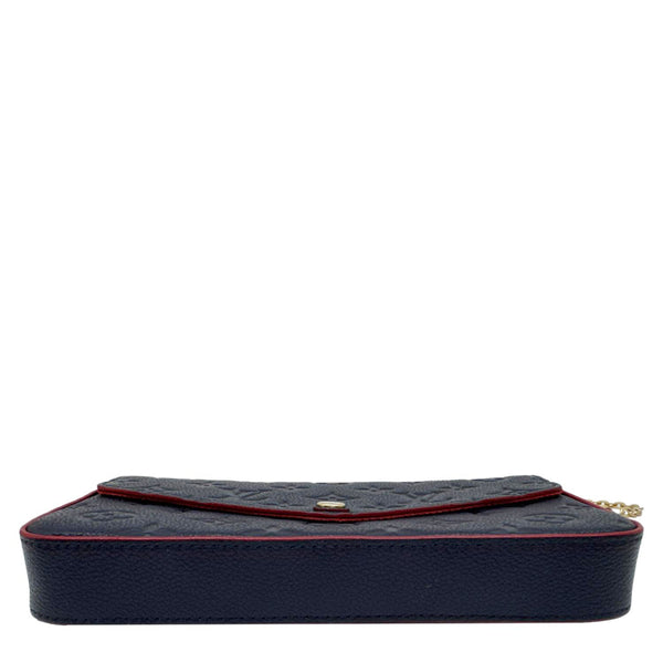 LOUIS VUITTON Felicie Pochette Monogram Empreinte Crossbody Bag Navy Blue