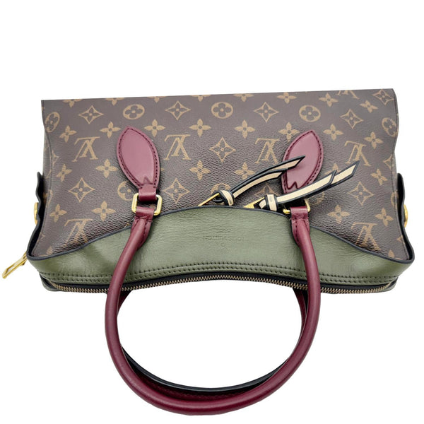 LOUIS VUITTON Tuileries Monogram Canvas Tote Shoulder Bag Brown