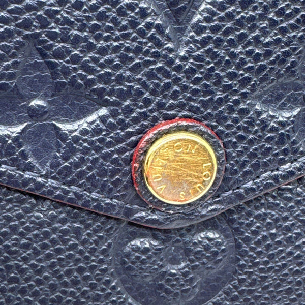 LOUIS VUITTON Felicie Pochette Monogram Empreinte Crossbody Bag Navy Blue