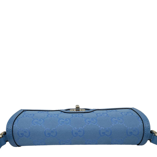 GUCCI Luce Mini GG Monogram Canvas Shoulder Bag Blue 790038