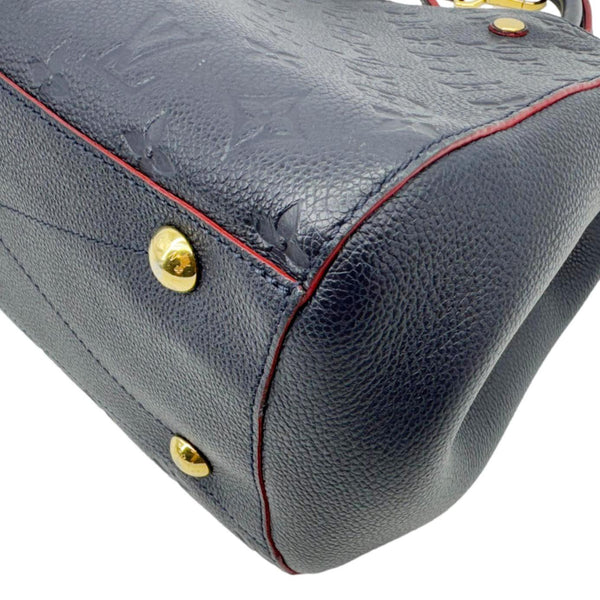 LOUIS VUITTON Montaigne MM Monogram Empreinte Shoulder Bag Navy Blue